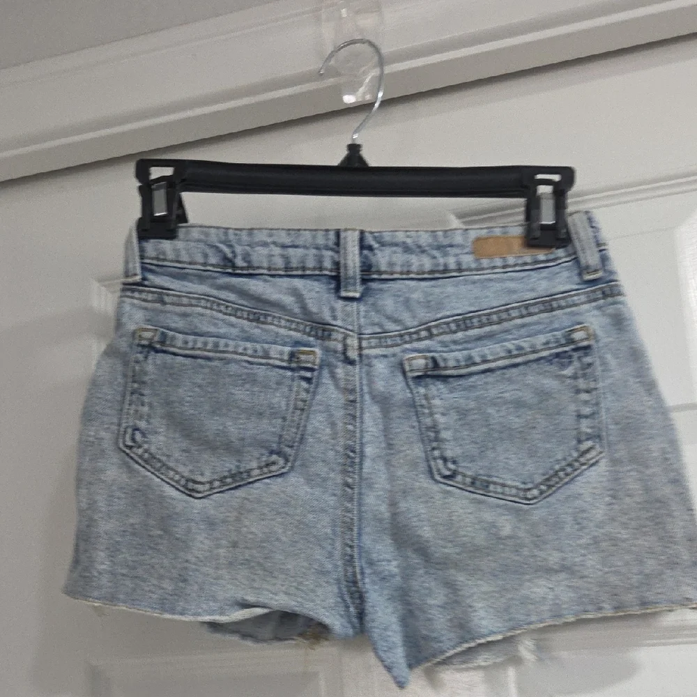 Justice Light Blue Distressed Jean Shorts